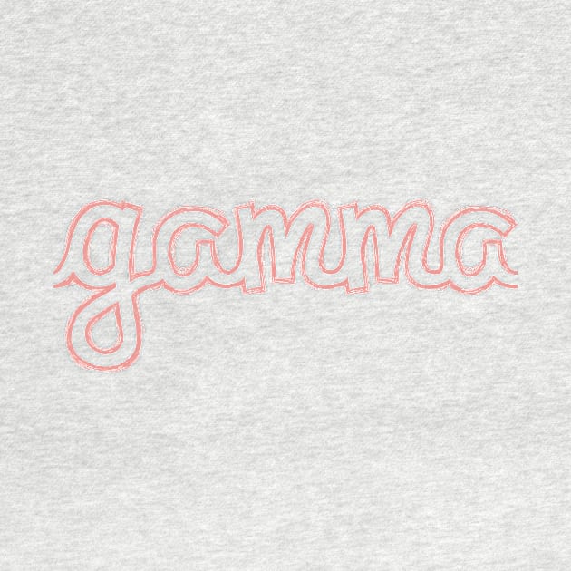 Gamma Cursive Greek Letter by Rosemogo